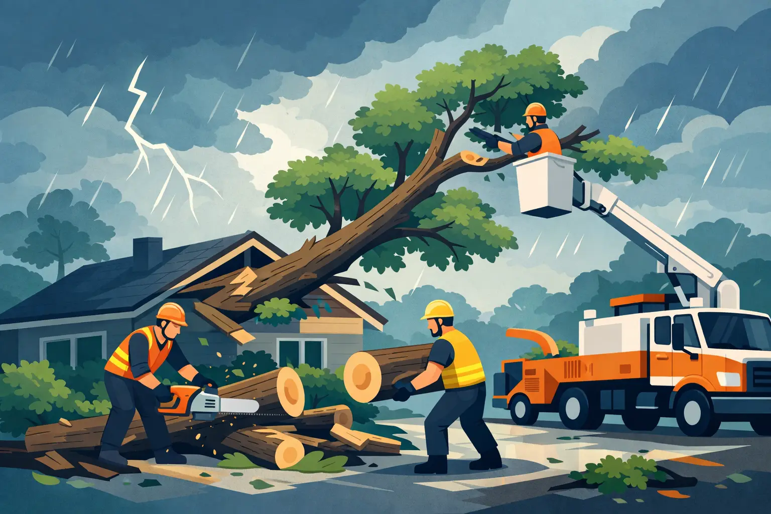 Emergency Storm Damage Tree Removal