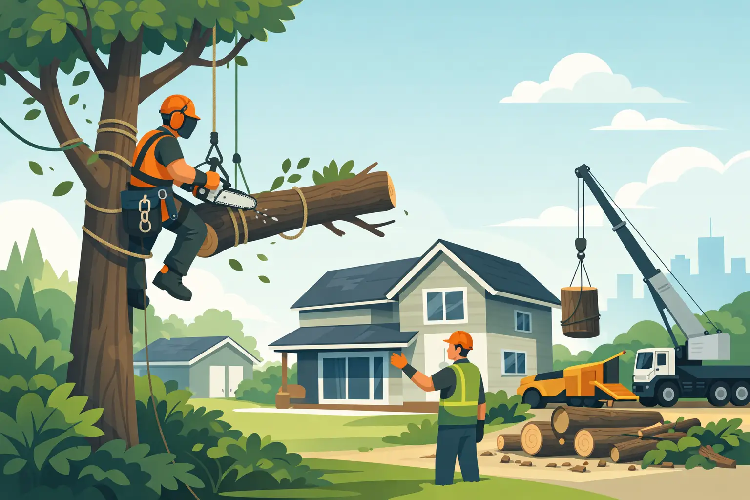 Safe Tree Removal Near Structures