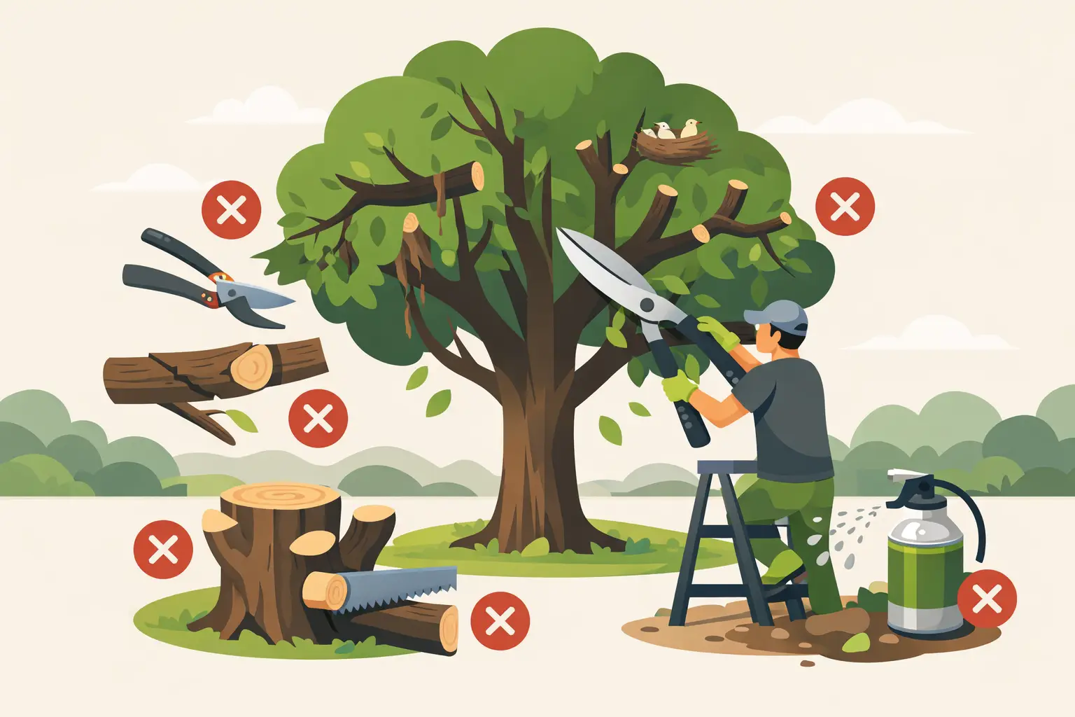 8 Tree Pruning Mistakes That Harm Healthy Trees