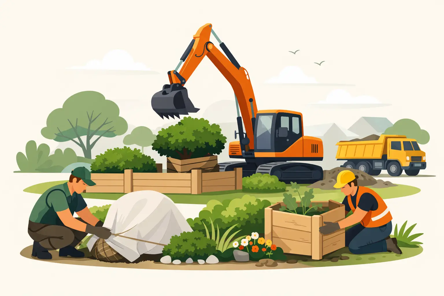 How to Protect Landscaping During Removal