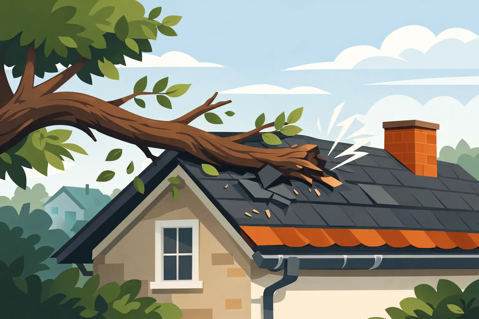Can Overgrown Branches Damage a Roof? Yes.