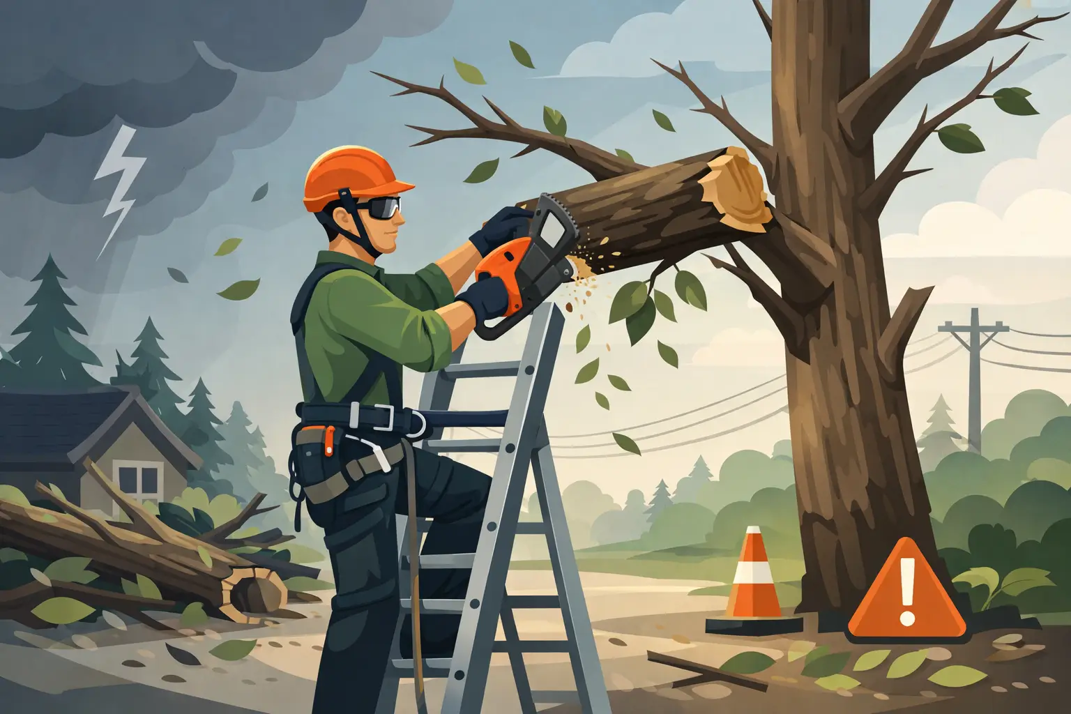 How to Remove Storm Branches Without Risk