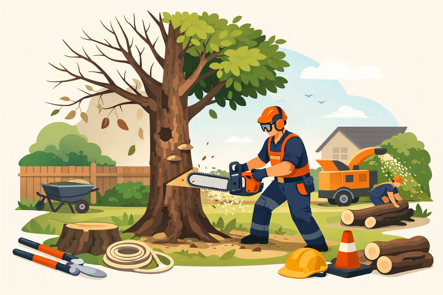 Removing a Diseased Backyard Tree Safely