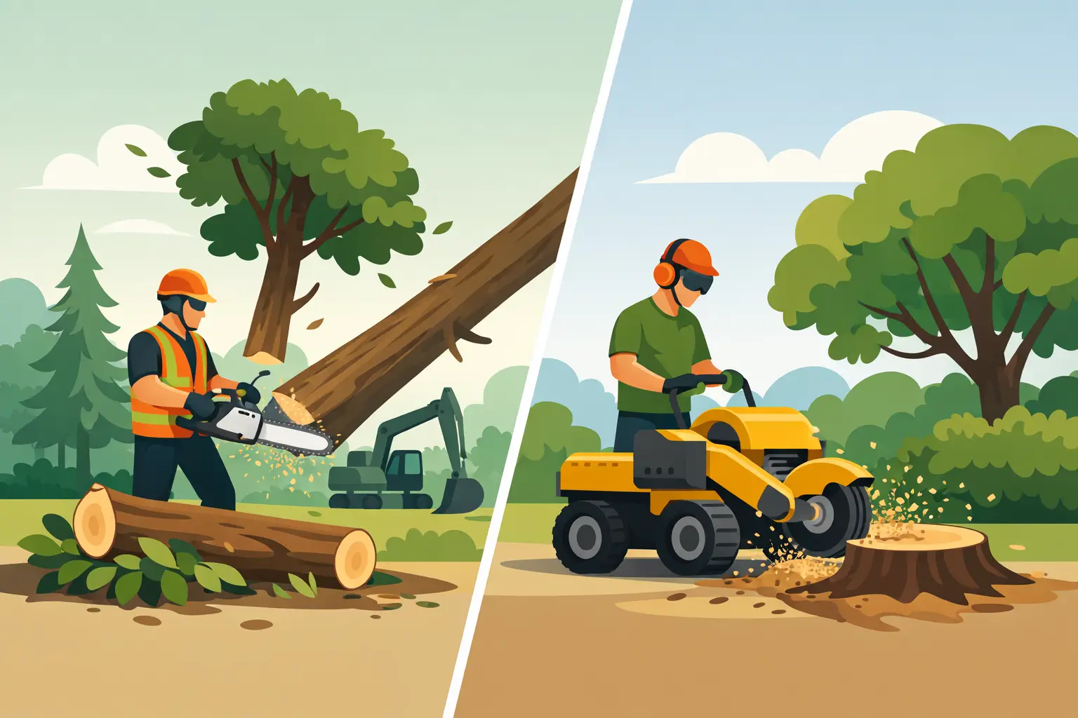 Tree Removal vs Stump Grinding: What Comes First?
