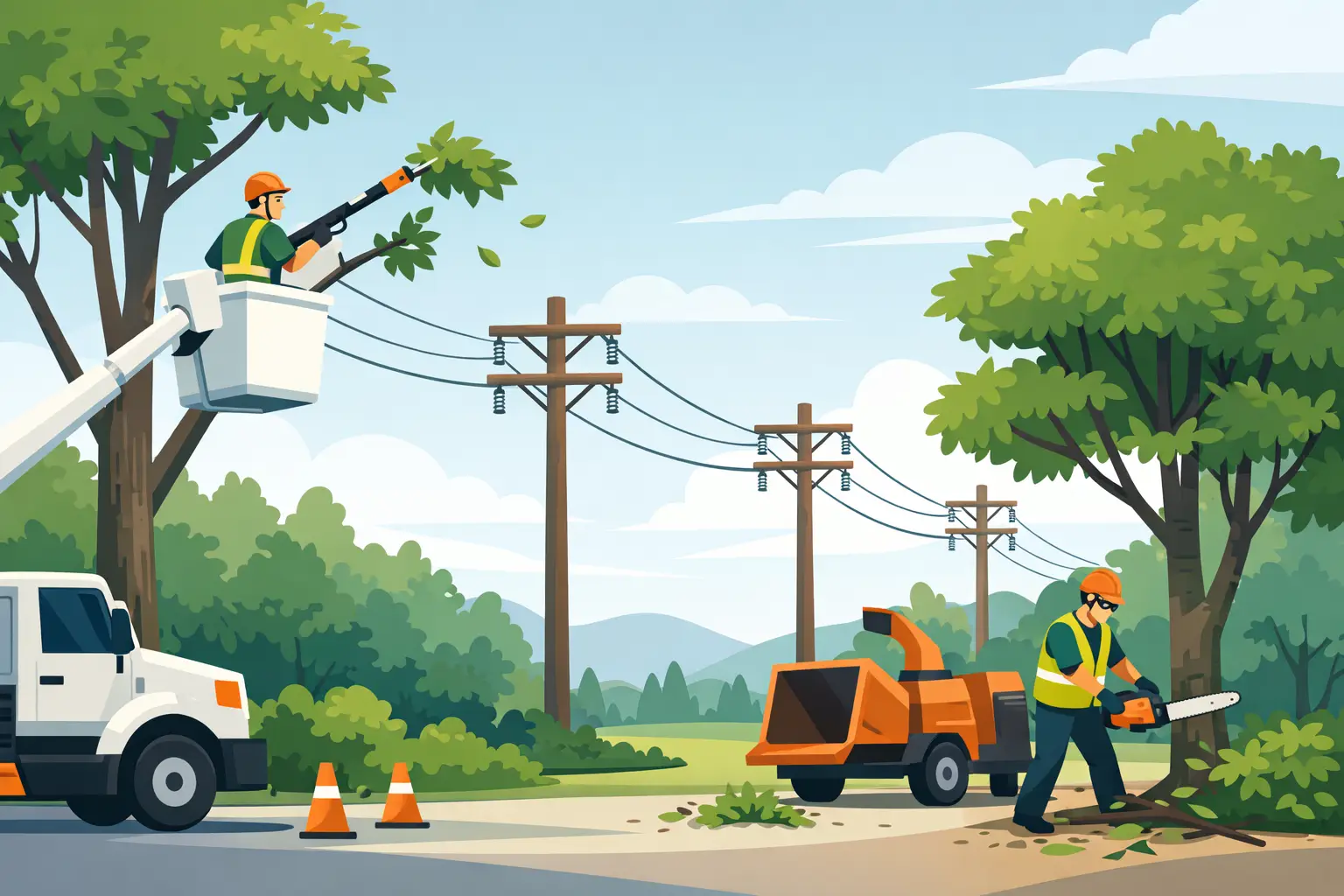 Utility Tree Clearance Around Power Lines